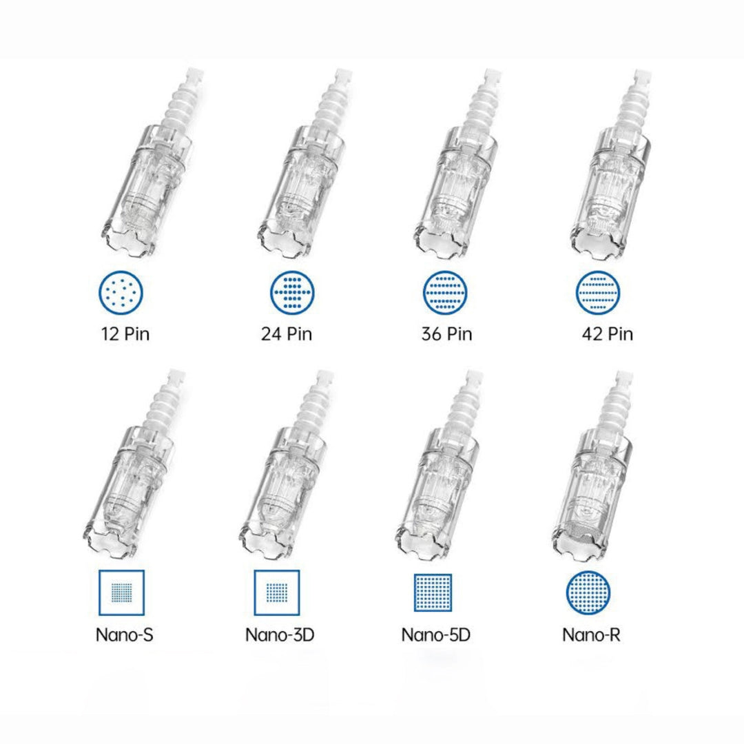 Cartuchos de agujas compatibles con dispositivo Dr. Pen A10 para tratamientos de microneedling facial 12pin 24pin 36pin 42pin nanos nano3d nanor