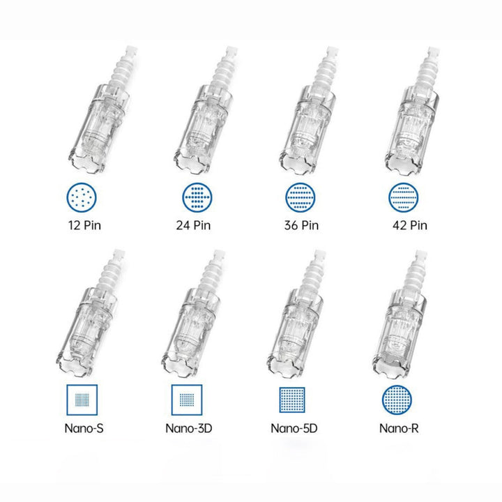 Cartuchos de agujas compatibles con dispositivo Dr. Pen A10 para tratamientos de microneedling facial 12pin 24pin 36pin 42pin nanos nano3d nanor