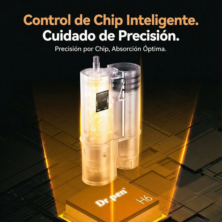 Dr. Pen H6 Oro Lápiz de Microneedling con Infusión de Suero y Luz LED