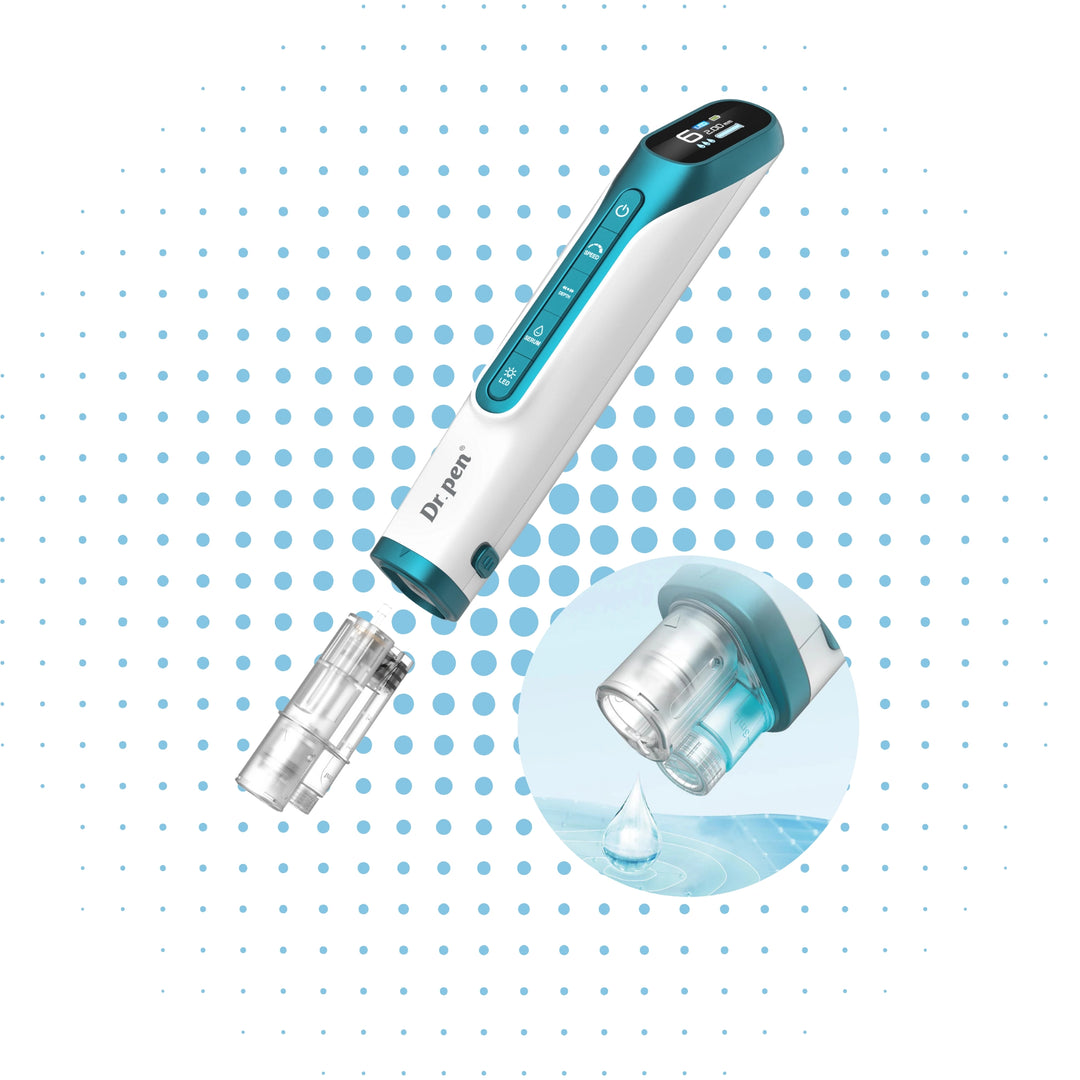 Dr. Pen H6 Azul Lápiz de Microneedling con Infusión de Suero y Luz LED