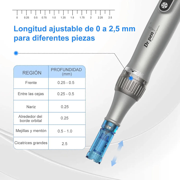 Kit de microagujas Dr. Pen M8S con 20 cartuchos originales