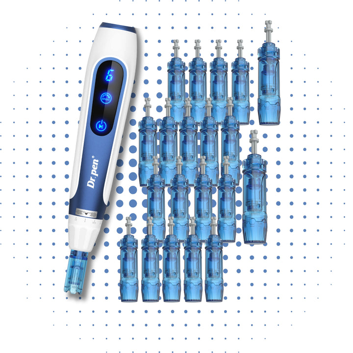 Kit dispositivo dermapen Dr. Pen A11 con cartuchos de agujas para tratamientos profesionales de microneedling