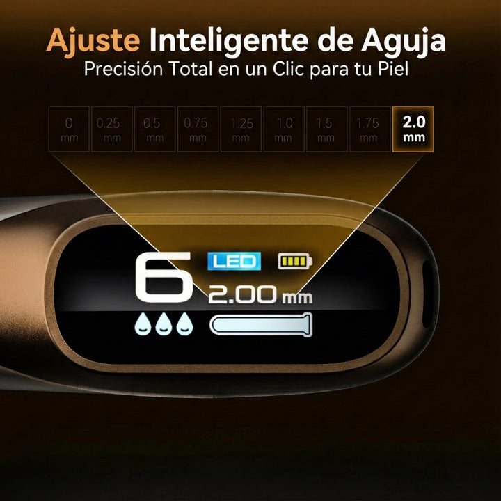 Pantalla inteligente del dispositivo Dr. Pen H6 dermapen profesional con control digital de velocidad ajuste inteligente de aguja