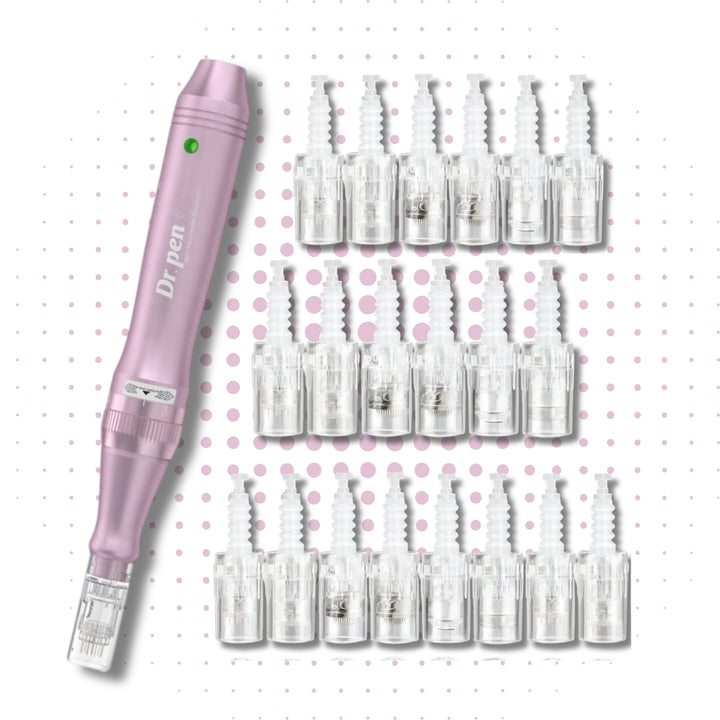 Kit dermapen Dr. Pen M7 con cartuchos de agujas incluidos para tratamientos de microneedling facial