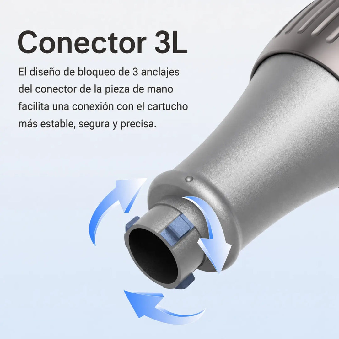 Diseño ergonómico del Dr. Pen M8S con cuerpo metálico y agarre antideslizante