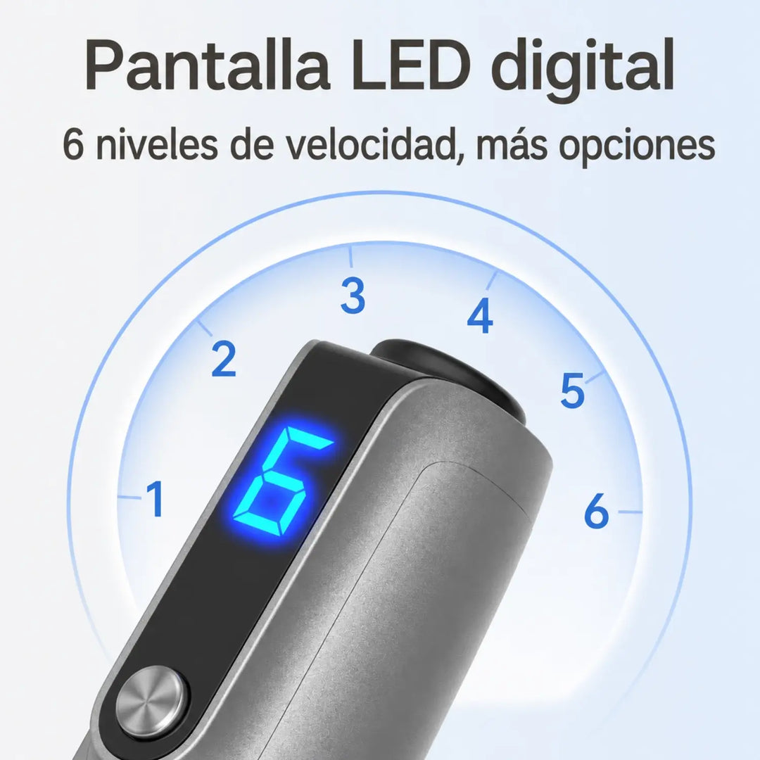 Pantalla LED digital del Dr. Pen M8S con 6 niveles de velocidad ajustables