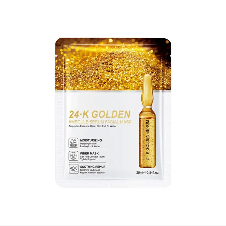 Mascarilla Facial 24K Oro Hidratante y Luminosidad (10 Unidades)