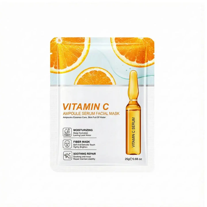 Mascarilla Facial de Vitamina C Hidratante y Luminosidad (10 Unidades)