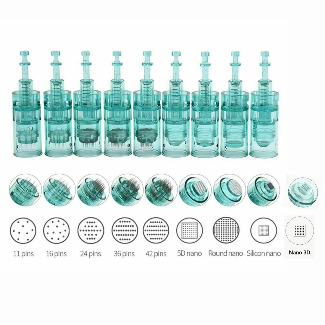 Set de cartuchos surtidos Dr. Pen dermapen compatibles con modelo A6S para tratamientos de microneedling facial